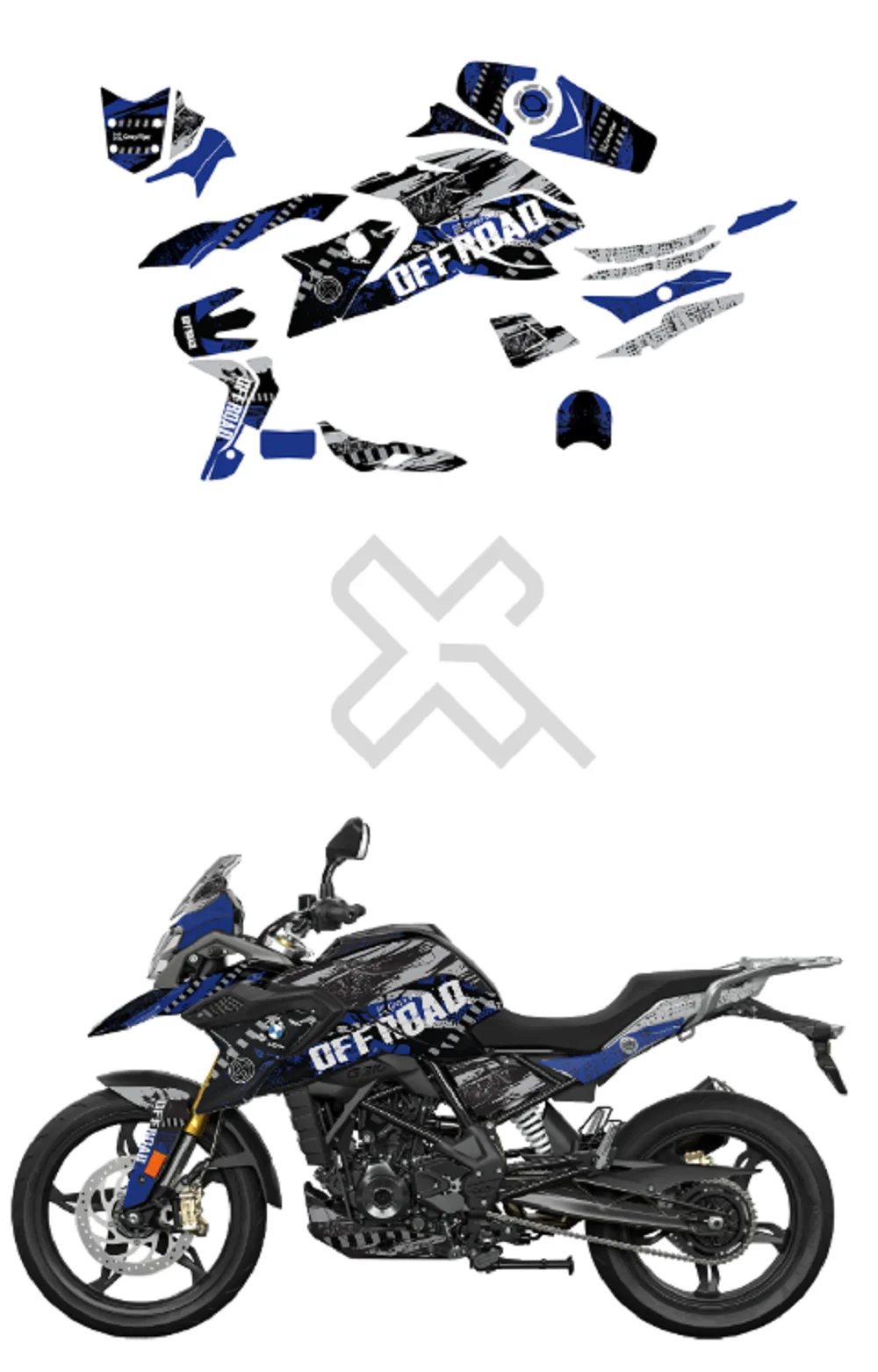 OFF Road Edition Full Body Sticker Compatible with G310 GS | Made In Premium Matte With FPF(Fade Protection Film), Water Proof, Precut Sticker, Pack Of 1 Compatible with Both Side